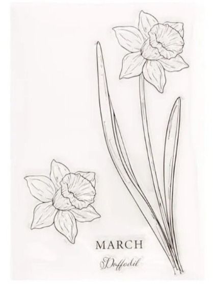 Stempel: Silikonstempel Nr.551, grosse Blumen, März – Neu und originalverpackt aus Gretzenbach von Fliegepilz56