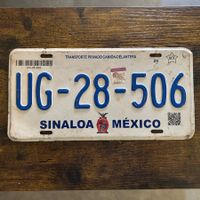 🇲🇽 Mexiko Autoschild, Sinaloa UG-28-506 - ORIGINAL