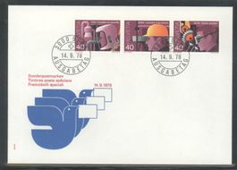 1978, FDC, Sonderpostmarken III, SUVA (615 / 616 / 614)