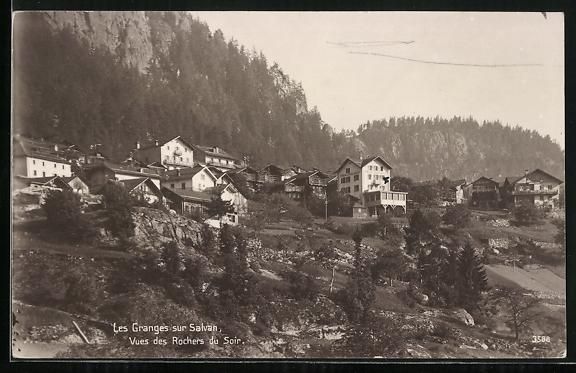 Cartoline postali: Les Granges, Vues des Rochers du Soir su – Usato da Berlin venduto da bartko-reher