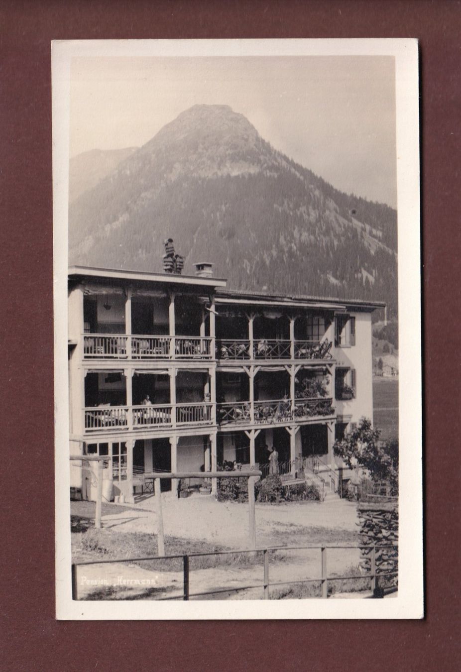 Ansichtskarten: DAVOS - Pension Herrmann - 1929 – Gebraucht aus Pully von nicecards