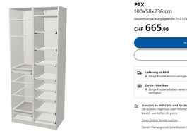 IKEA PAX 2x 50 cm Korpus mit diversen Einsätzen & Spiegeltür