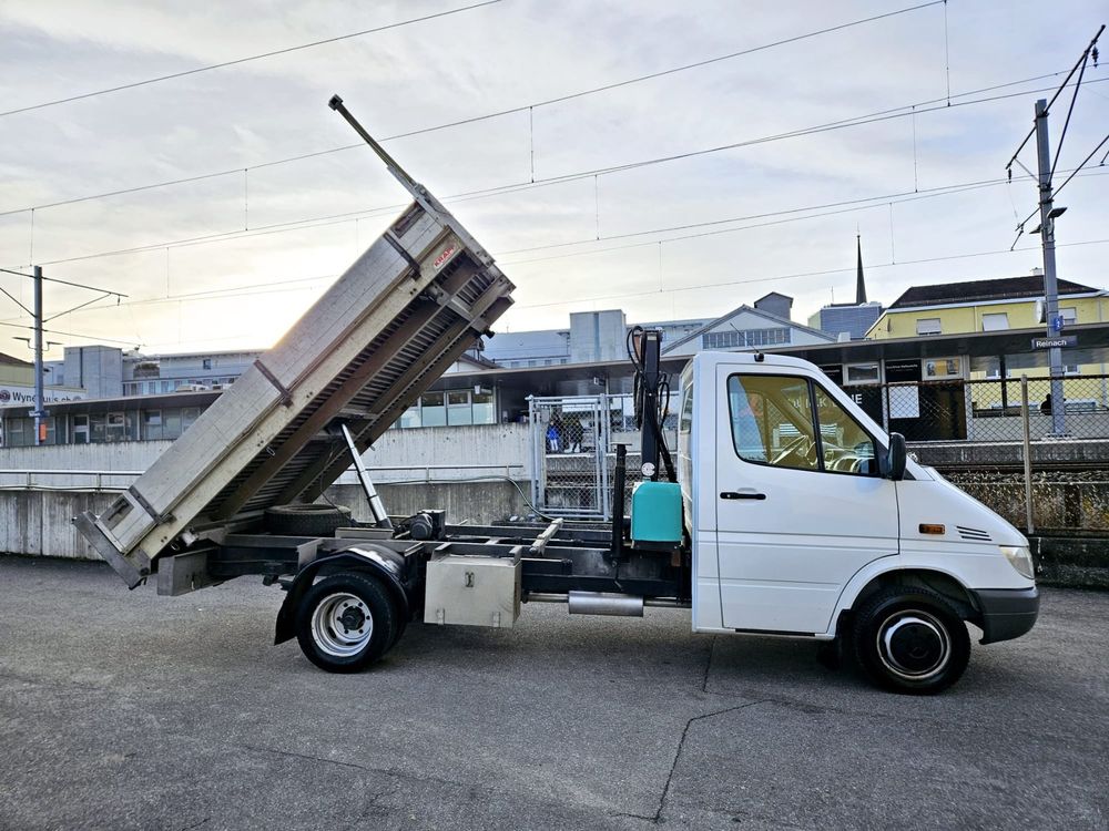 Mercedes-Benz Sprinter 411 CDI 3-Seitenkipper mit Ladekran (Gebraucht ...