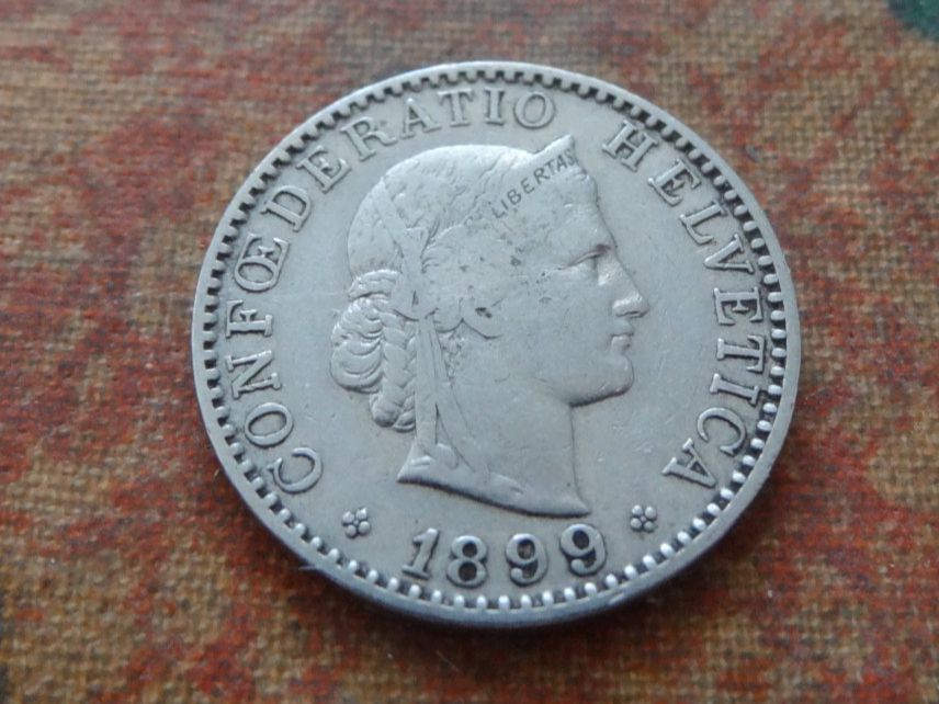 Tutti le monete: 20 Rp. 1899  (A) – Usato da Romanel-sur-Lausanne venduto da Swift13