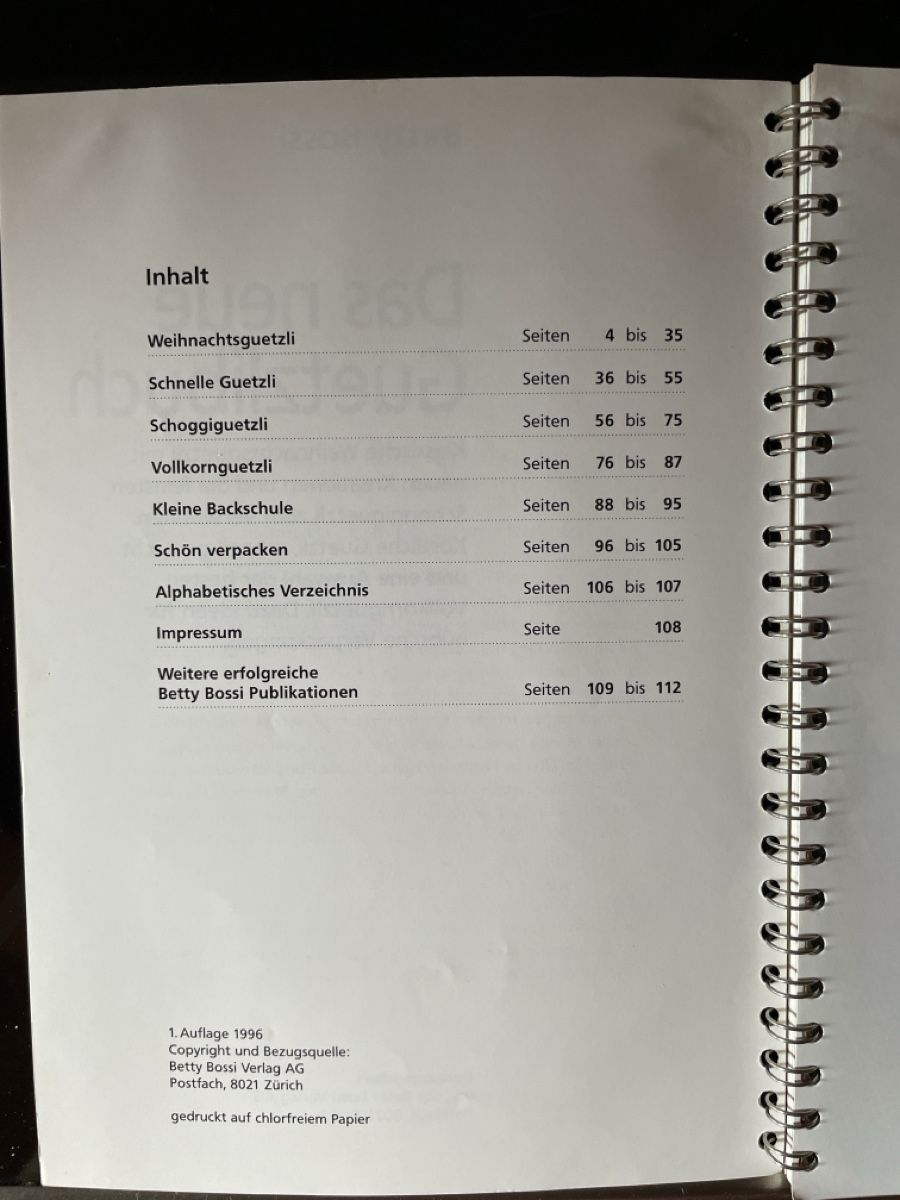Libri: Betty Bossi Das neue Guetzlibuch – Usato da Neftenbach venduto da Sibio9 1
