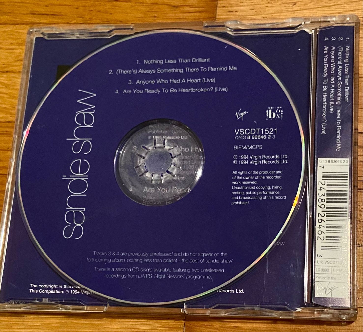 CD: Sandie Shaw • nothing less than brilliant - Single/Maxi CD – Usato da Luzern venduto da Lycka24 1