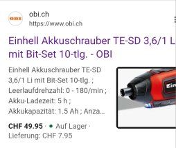 Einhell Trapani: Akkuschrauber EINHELL 10 tlg. Bit-Set-LED -Beleuchtung. NEU. – Nuovo (secondo la descrizione) da Killwangen venduto da Marc-Antonio 1