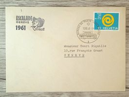 TR54 Enveloppe + Timbre Suisse 1961