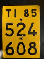 Nummerenschild MOFA TI 85 524 608 gelb