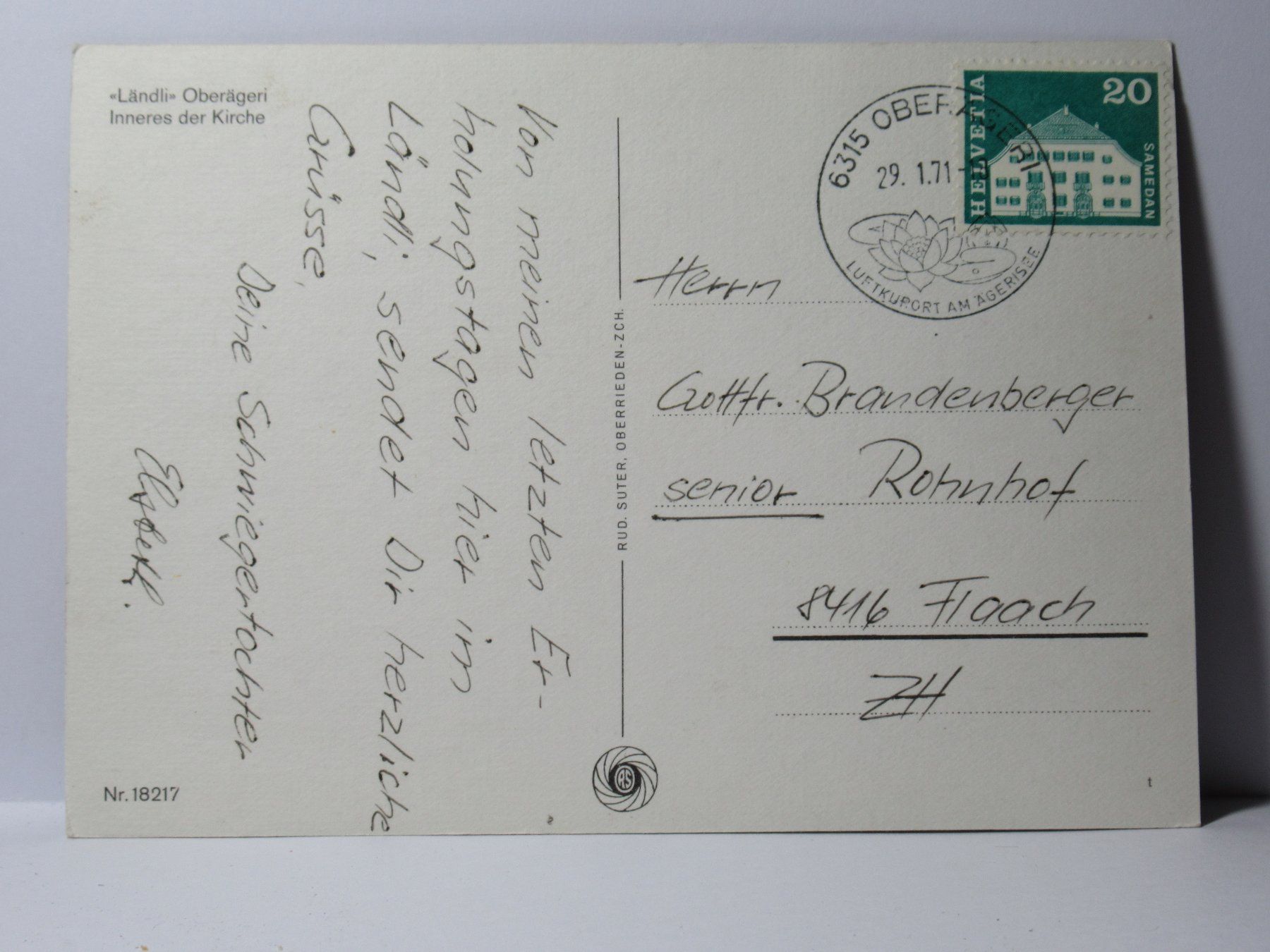 Cartoline postali: Ländli , Inneres der Kirche – Usato da Grenchen venduto da frechri 1