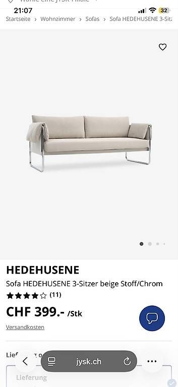 Jysk Sofas: HEDEHUSEN Sofa von JYSK – Neu (gemäss Beschreibung) aus Konolfingen von eric.pfae