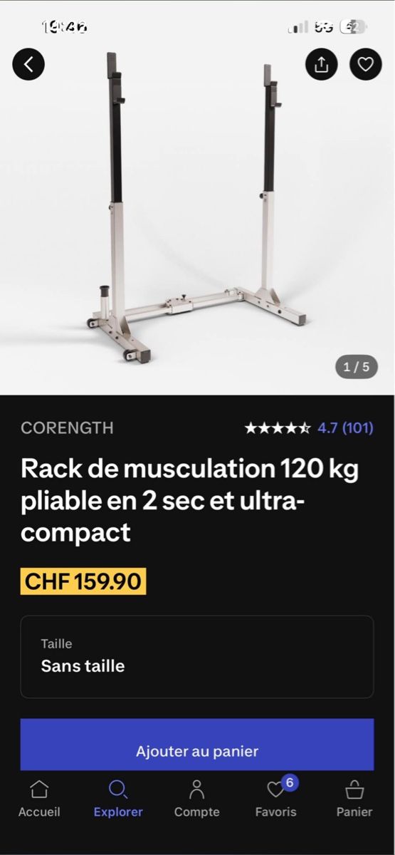 Autres accessoires: Rack muscu correnght – Neuf (Voir description) à Lausanne par der_fr5k 5
