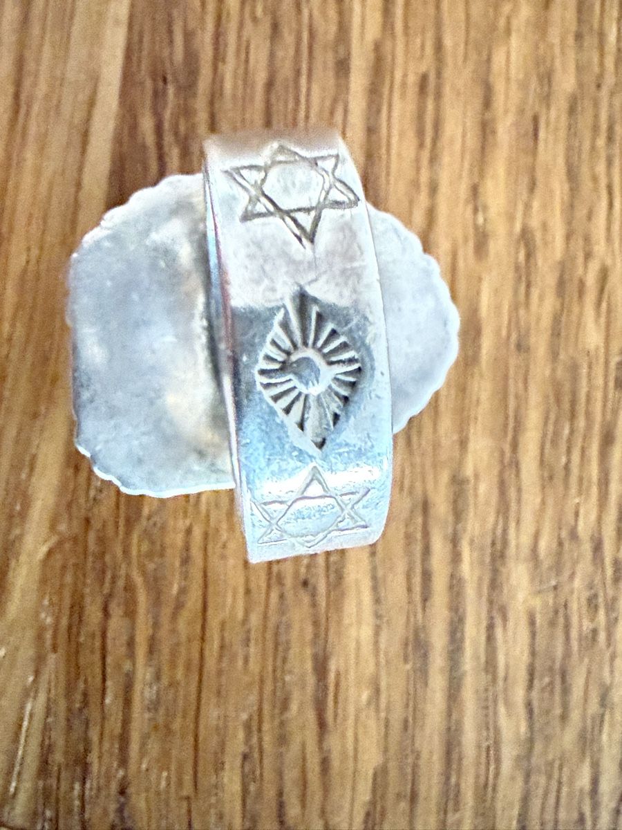 Bagues: Riesiger Silberring mit Türkis Stein.  – D'occasion à Goldach par Messerguru 6