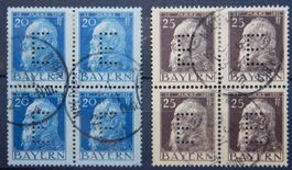 Bayern Dienst Kat. 9-10 gest. 1912 Kat. 34 Euro