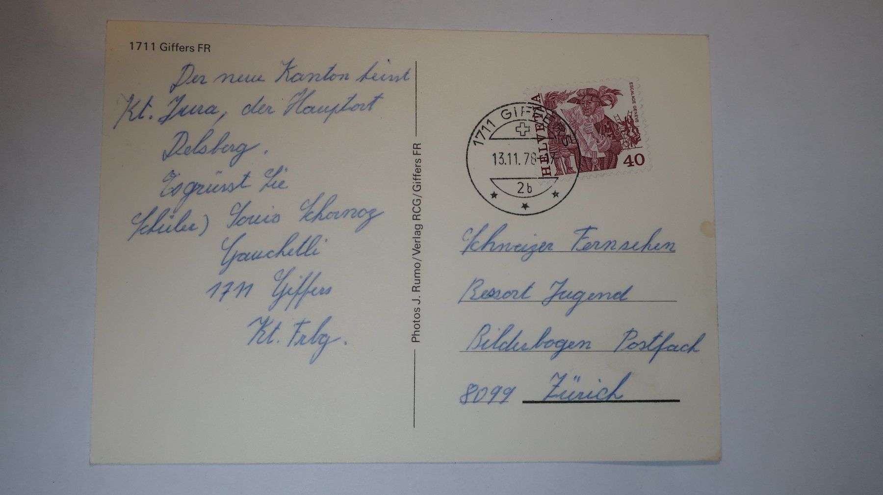 Cartoline postali: Giffers FR 1978  Multivues – Usato da Cormoret venduto da Pascalll2001 3