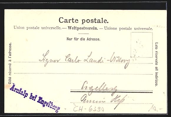 Cartoline postali: AK Engelberg, Panorama mit Juchlipass – Usato da Berlin venduto da bartko-reher 1