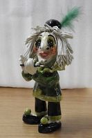 FASNACHTSFIGUR Pierrot Piccolo 15-18cm,  EINZELSTUCK