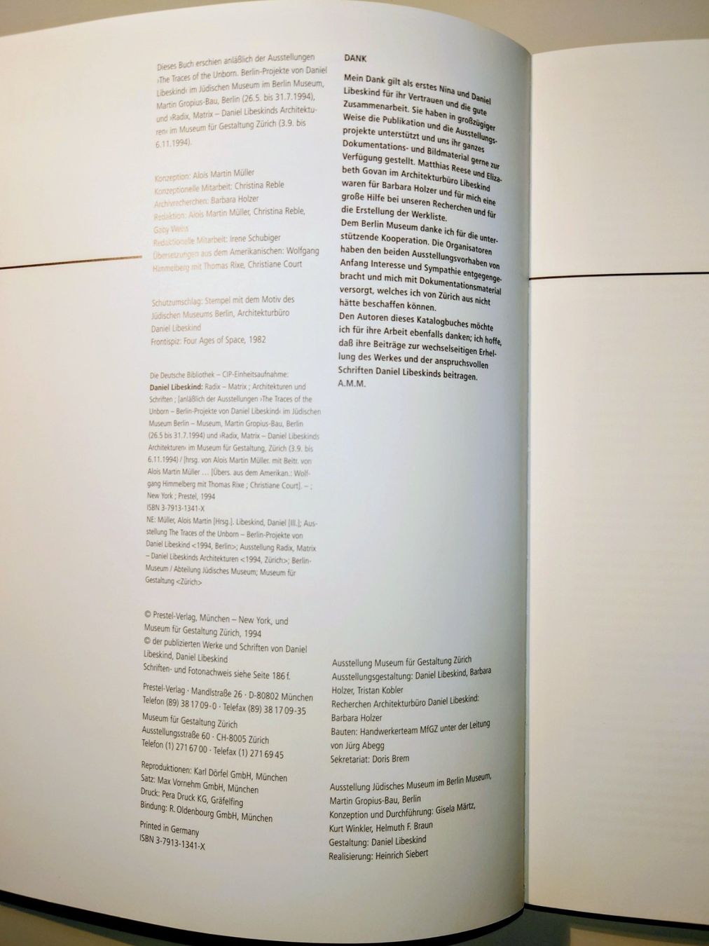 Libri: D. Libeskind. Radix - Matrix. Architekturen & Schriften. EA – Usato da Zürich venduto da Rst7 4