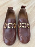 Loafer See By Chloe braun goldfarben Grösse 38 neuwertig
