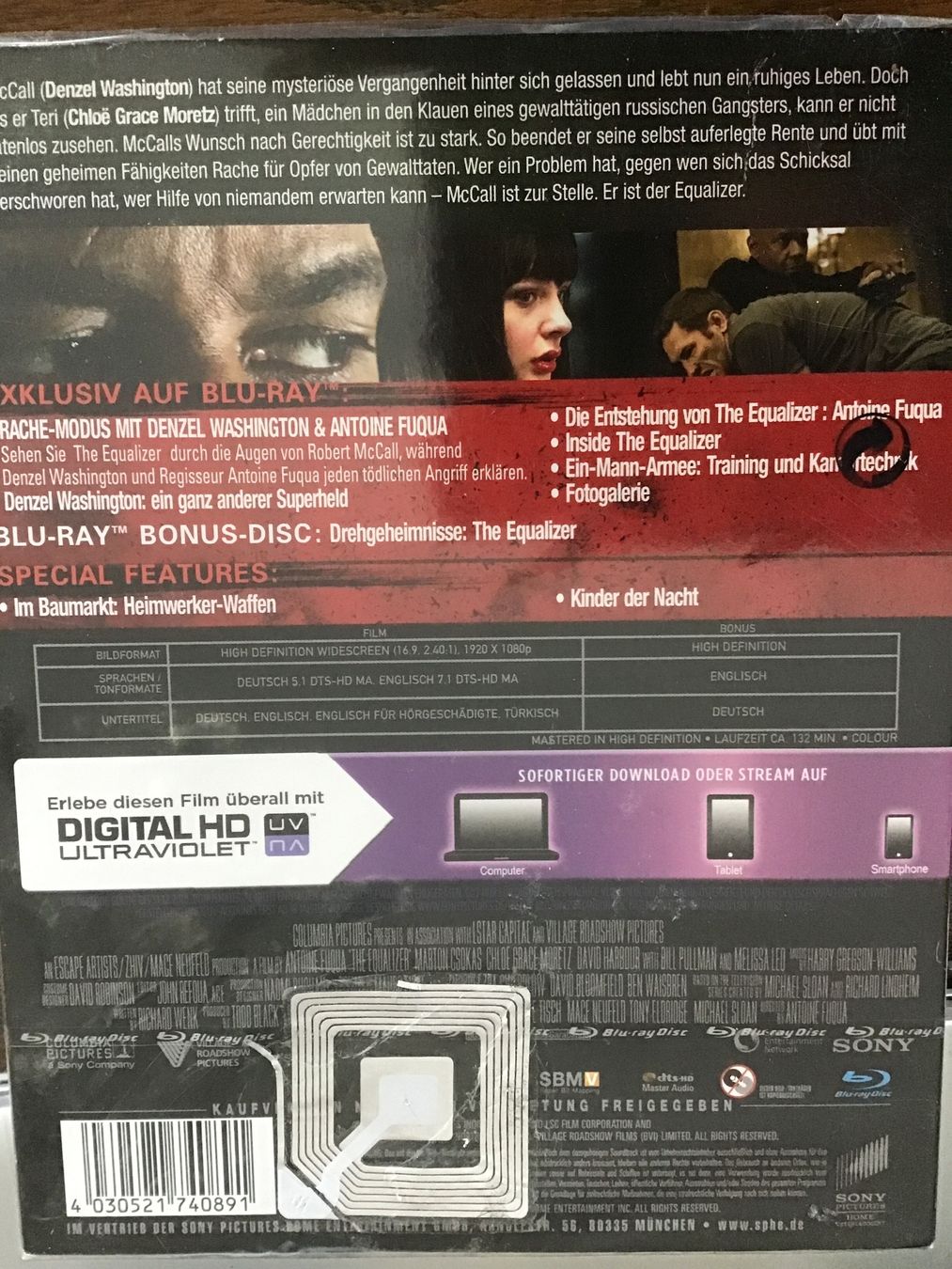 The Equalizer Blu-ray, Denzel Washington- (Neu und originalverpackt) in ...