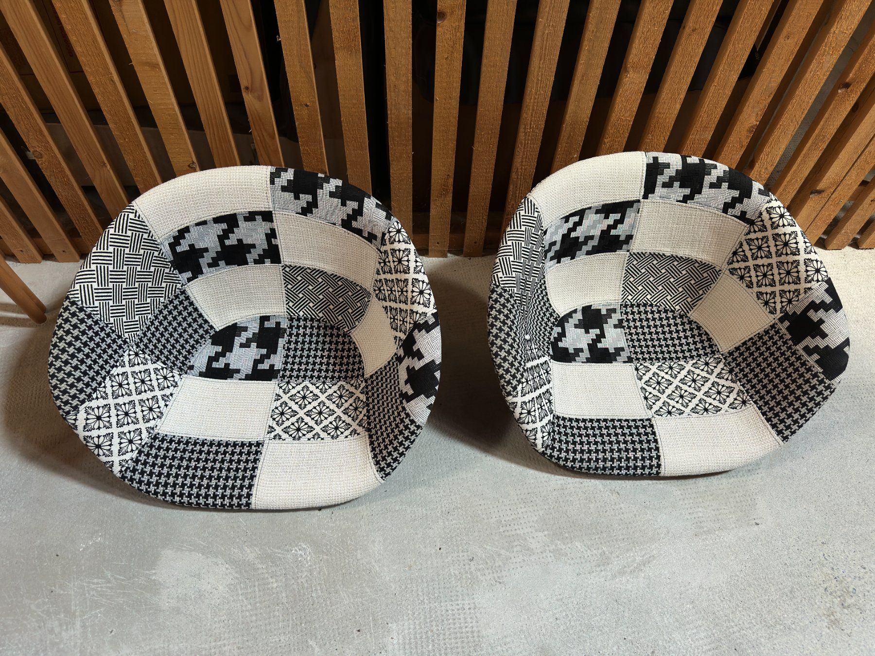 Poltrone: Lot 2 fauteuils scandinave tissu patchwork – Usato da Lausanne venduto da brixton 2