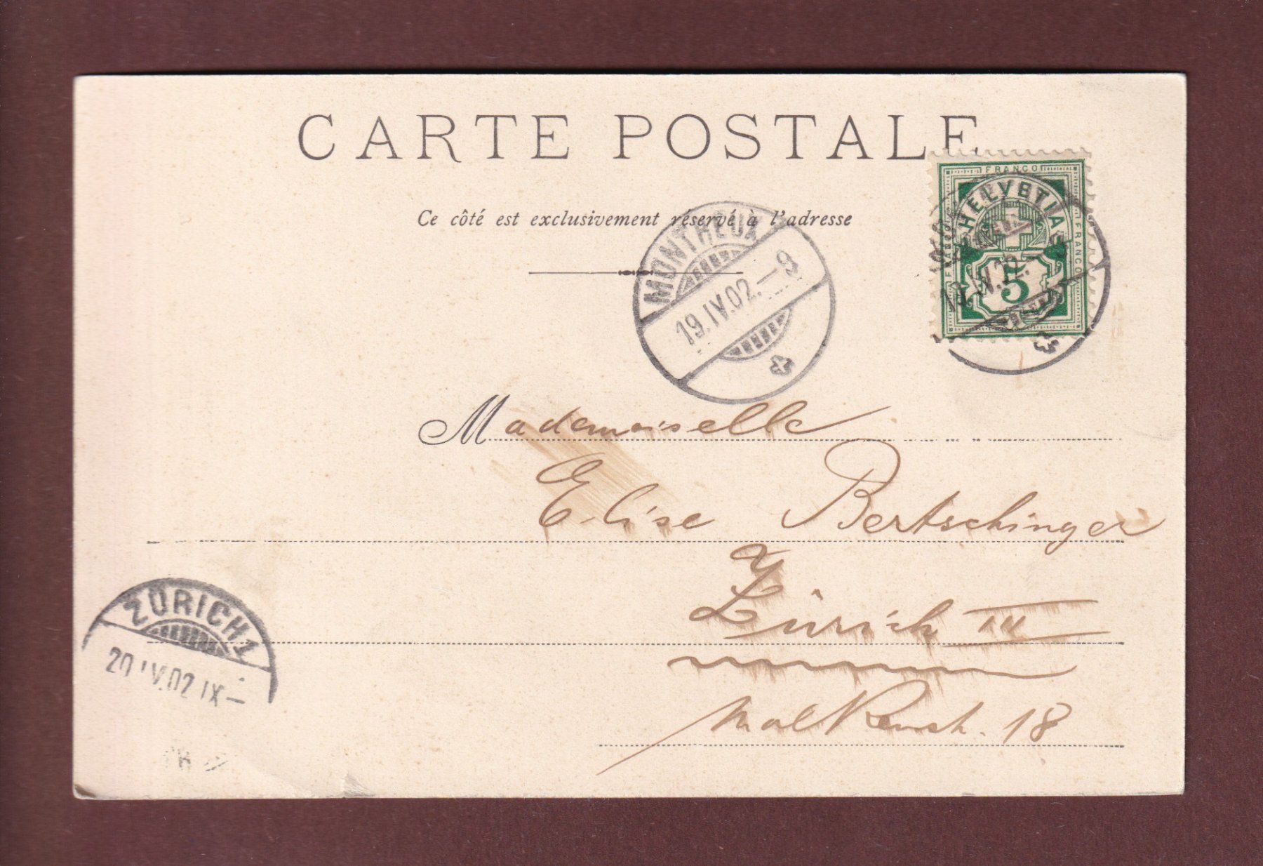 Cartoline postali: BARQUE DU LEMAN - Dents du Midi - 1902 – Usato da Pully venduto da nicecards-shop 1