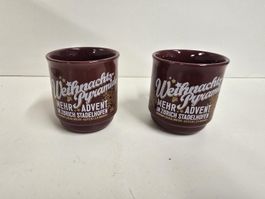2 Weihnachts-Tassen "Weihnachtspyramide"