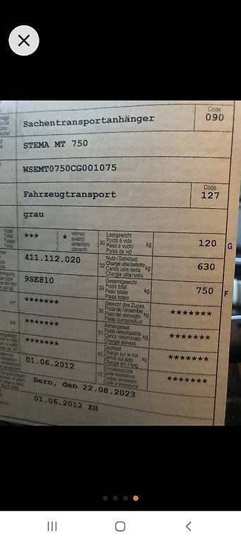 Stema Rimorchi: Info zum Freien Termin! – Usato da Zollikofen venduto da Hans-Ueli- 2