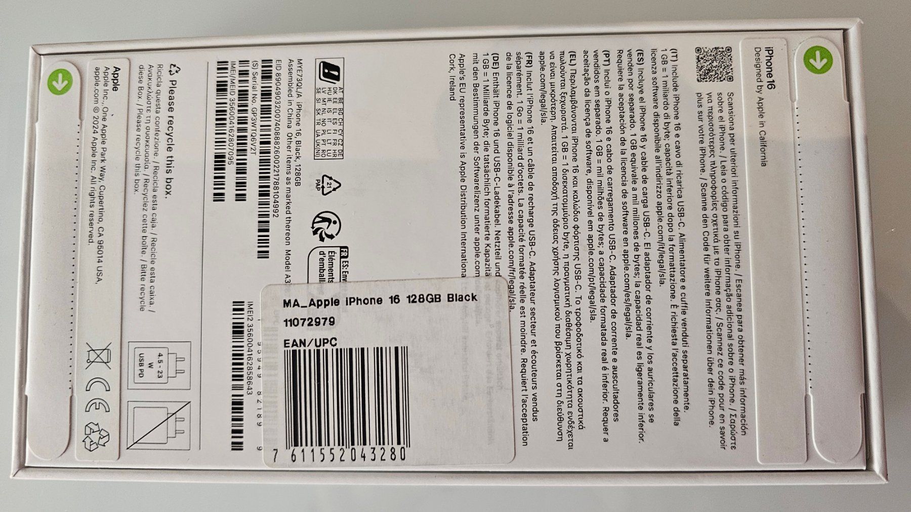 Apple Telefoni cellulari / Smartphones: iPhone 16 Schwarz 128 GB – Nuovo e nell'imballaggio originale da Gibswil venduto da bingyao58 3
