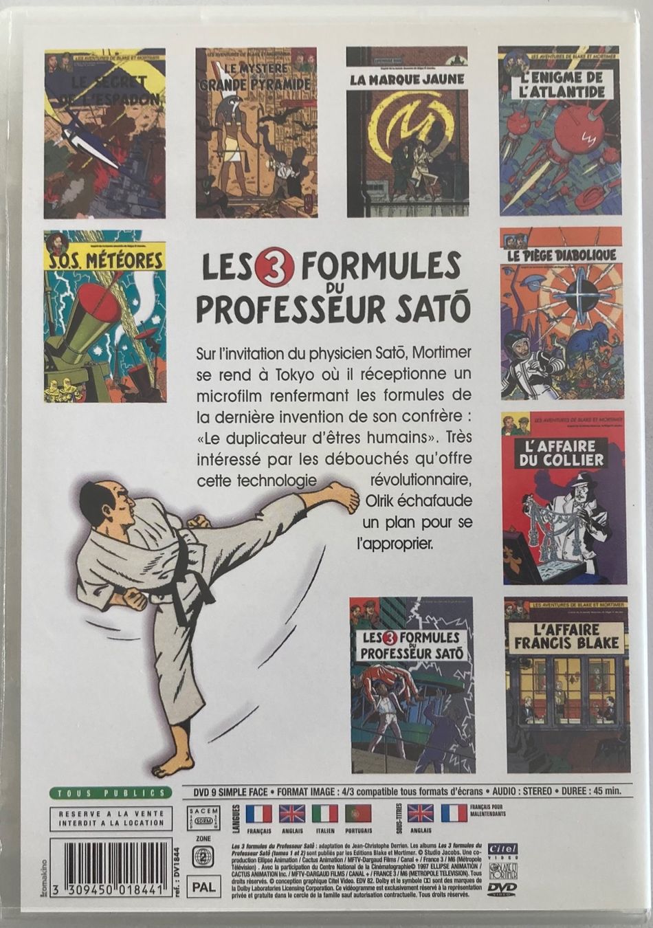 Tous les DVDs: LES AVENTURE DE BLAKE ET MORTIMER - LES 3 FORMULES DU PROFES – D'occasion à Poliez-Pittet par Newtown-Records 1