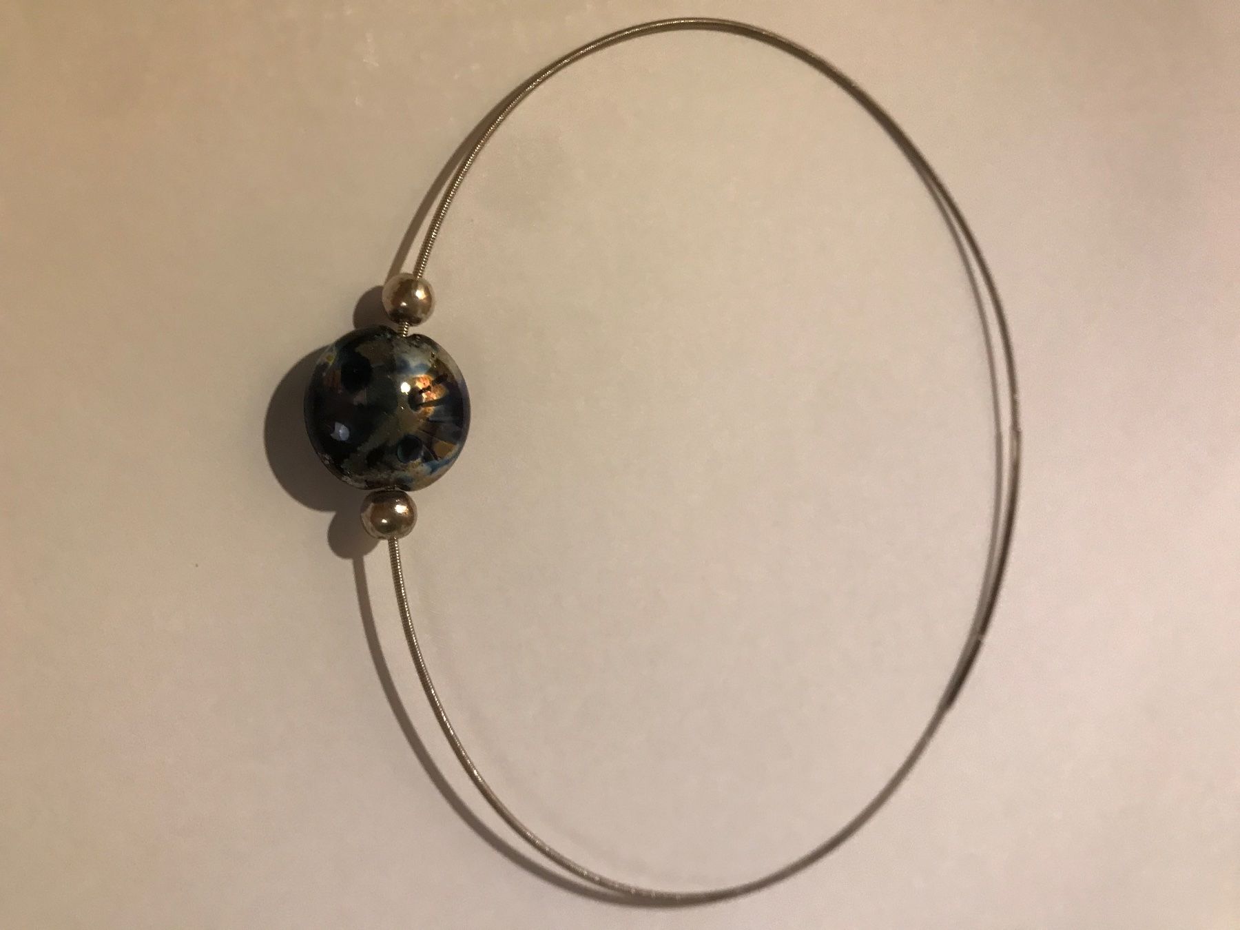 Catenine: Collier en argent 925 élégant avec perle en verre – Usato da Grimisuat venduto da eliseba88 2