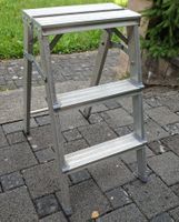 Trittstufe Aluminium 2 Stufen klappbar 70cm hoch 34cm breit