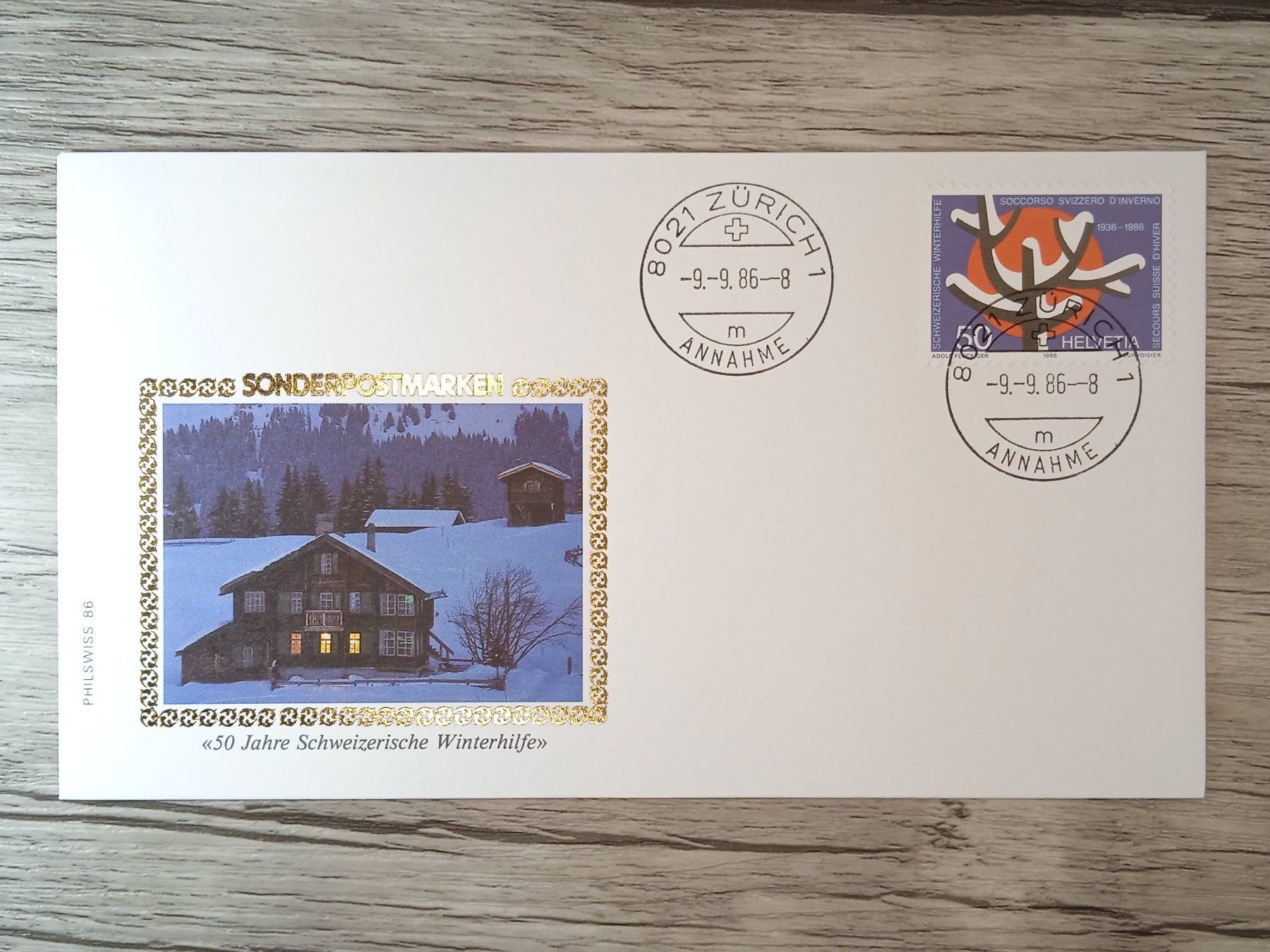 Tutti i francobolli: TR51 Enveloppe + Timbre Suisse 1986 – Usato da Cousset venduto da Patrick_Collections