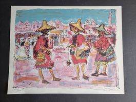 KARL HOSCH LITHOGRAPHIE SIGNIERT NUMMERIERT BLATT 160/200