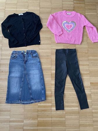 Mädchen Kleider 134/140 ( Jeans Rock,Leggins, Pullis) Zara