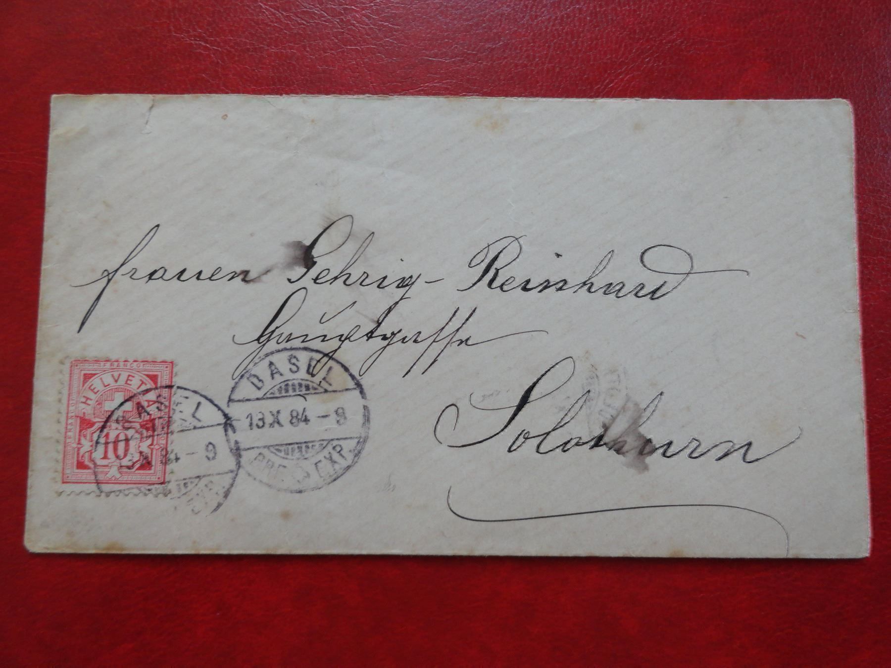 Tous les timbres: Ziffermuster, 1884, Brief nach Solothurn – D'occasion à stäfa par brandy66
