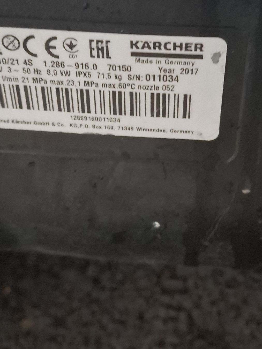 Kärcher Idropulitrici ad alta pressione: KÄRCHER HD 10/21 4S – Usato da Emmenbrücke venduto da dsn15 2