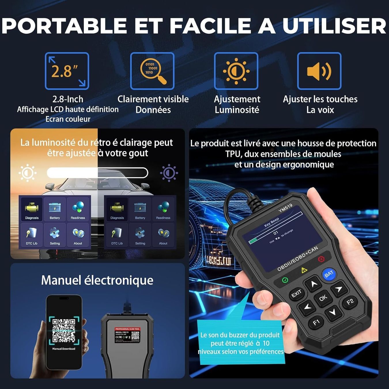 Messen: OBD2 Scanner Auto Diagnosegerät mit Batterietester – Neu und originalverpackt aus Genève von Lotus-18 7