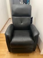 Relaxsessel schwarz Leder guter Zustand
