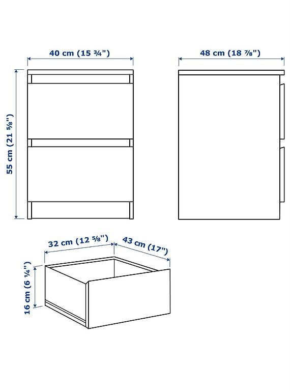 Tables de nuit: 2x MALM Kommode – D'occasion à Luzern par r_kaufmann 3