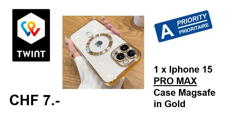 Apple Cover & Protezioni schermo: Iphone 15 Pro Max Cover - Magsafe in GOLD – Nuovo e nell'imballaggio originale da Schenkon venduto da Jaimer_91
