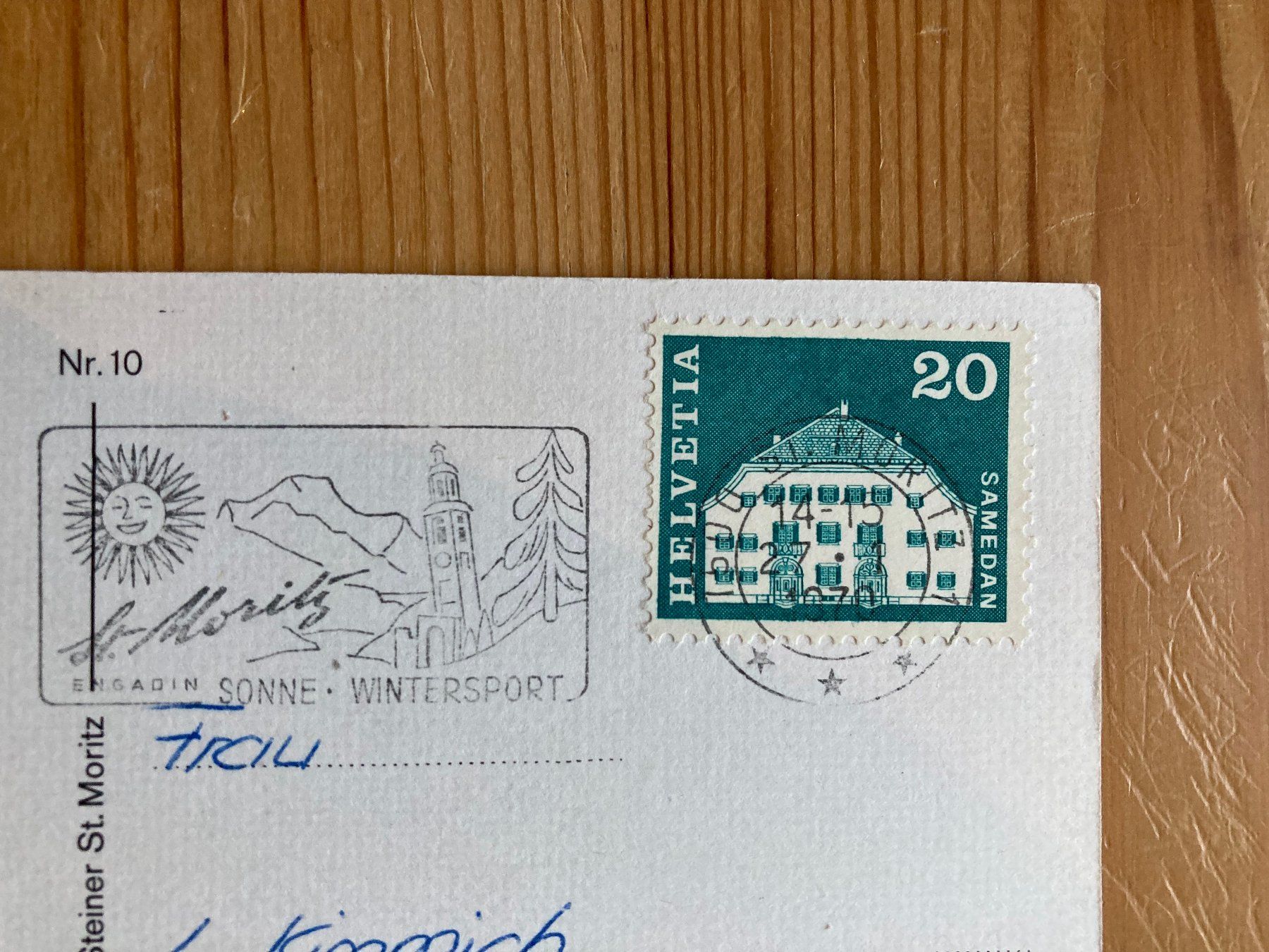 Cartoline postali: St. Moritz - AK 1970 – Usato da Oberuzwil venduto da Henri09 1