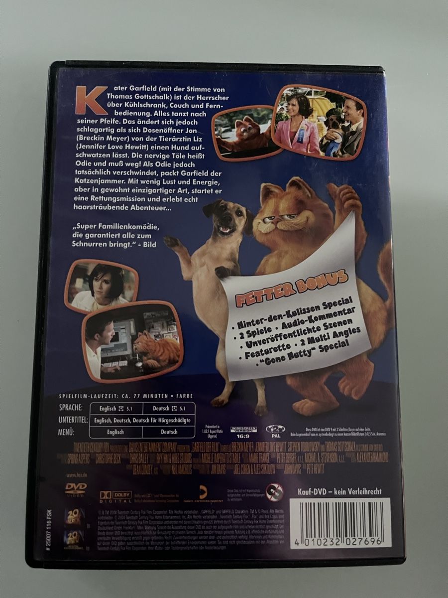 Tutti i DVDs: Garfield - Der Film - DVD – Nuovo (secondo la descrizione) da Egliswil venduto da cx.cx 1