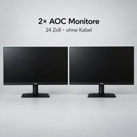 2 AOC Monitore 24B35HM2 23,8 Zoll – Set