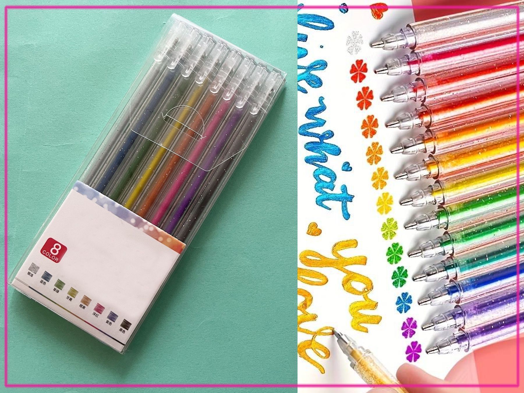 Penna & Evidenziatori: 8x Gel Glitzer-Stifte – Nuovo e nell'imballaggio originale da Frenkendorf venduto da jazzplatten