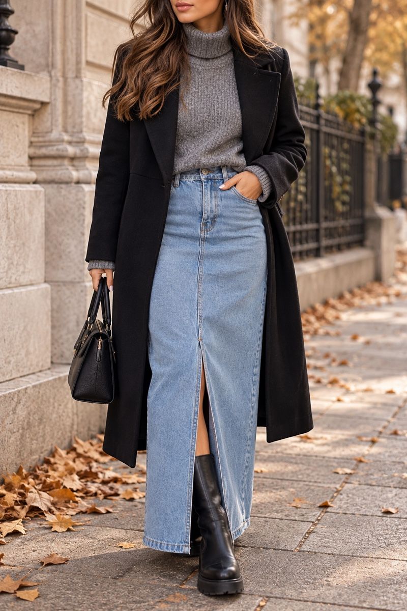 Jupes: JUPE LONGUE EN DENIM BLEU CLAIR – Neuf (Voir description) à Lausanne par KeNaChic