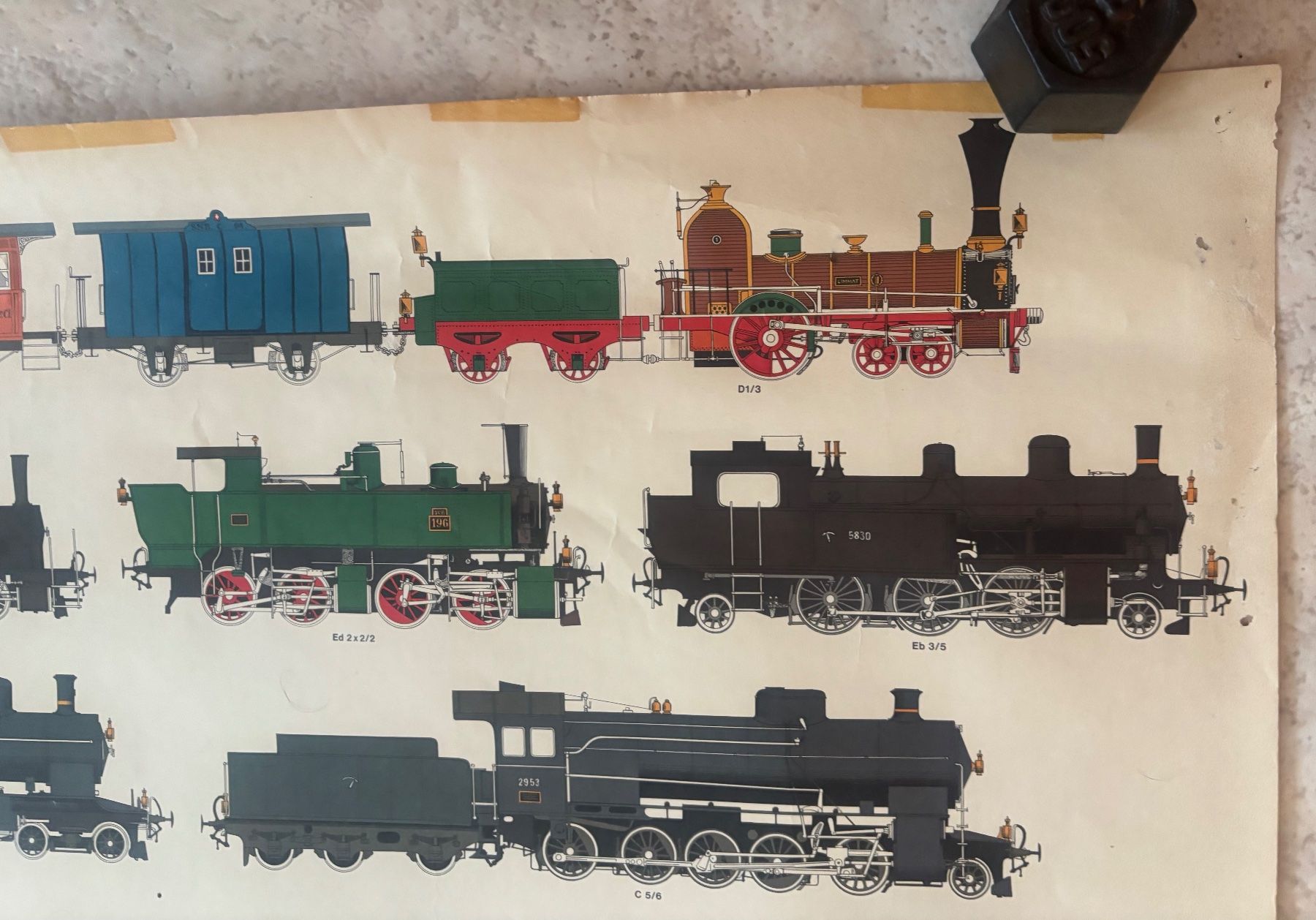 Poster & Bilder: Affiche Locomotives des CFF 1847-1976 – Defekt aus Neuchâtel von gefdeneuch 5