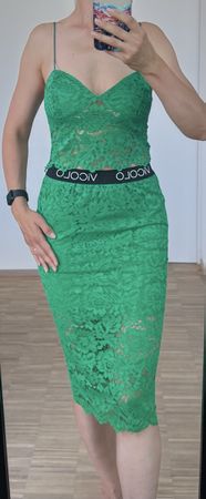 Green Lace Top and Skirt Set S