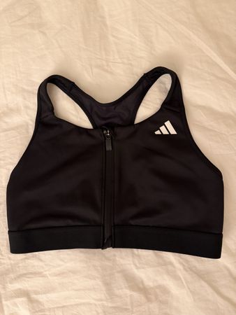 Sport BH Adidas schwarz mit Reissverschluss 