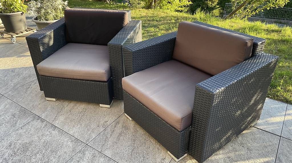 Poltrone: Rattansitze 2x schwarz 90x90cm – Usato da Niederteufen venduto da Heidi23 4